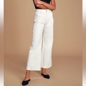 Rolla’s Cropped Sailor Jean in Vintage White